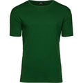 Tannengrün - Front - Tee Jays Herren Interlock T-Shirt, Rundhalsausschnitt, Kurzarm