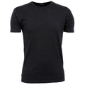 Schwarz - Front - Tee Jays Herren Interlock T-Shirt, Rundhalsausschnitt, Kurzarm