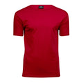 Rot - Front - Tee Jays Herren Interlock T-Shirt, Rundhalsausschnitt, Kurzarm