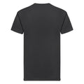 Schwarz - Back - Fruit Of The Loom Herren Super Premium Kurzarm T-Shirt