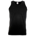 Schwarz - Front - Fruit Of The Loom Athletic Tank Top für Männer