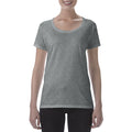 Graphit meliert - Front - Gildan Damen Kurzarm Scoop T-Shirt