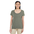 Graphit meliert - Pack Shot - Gildan Damen Kurzarm Scoop T-Shirt