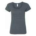 Grau meliert - Front - Gildan Damen Kurzarm Scoop T-Shirt