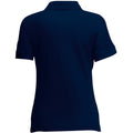 Dunkles Marineblau - Back - Fruit Of The Loom Damen 65-35 Poloshirt, Kurzarm