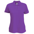 Violett - Front - Fruit Of The Loom Damen 65-35 Poloshirt, Kurzarm