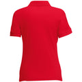 Rot - Back - Fruit Of The Loom Damen 65-35 Poloshirt, Kurzarm