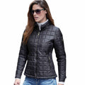 Schwarz - Back - Tee Jays Damen Berlin Quadrat Quilt Jacke