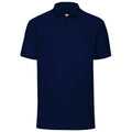 Dunkelblau - Front - Fruit Of The Loom 65-35 Herren Piqué Polo-Shirt, Kurzarm