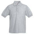 Grau - Front - Fruit of the Loom - Poloshirt für Kinder kurzärmlig