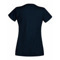 Mitternacht Blau - Back - Damen Value Fitted V-Ausschnitt Kurzarm T-Shirt