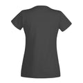 Schwarz - Back - Damen Value Fitted V-Ausschnitt Kurzarm T-Shirt