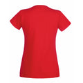 Hellrot - Back - Damen Value Fitted V-Ausschnitt Kurzarm T-Shirt