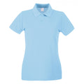 Hellblau - Front - Fruit of the Loom - Poloshirt für Damen kurzärmlig