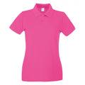 Dunkles Pink - Front - Fruit of the Loom - Poloshirt für Damen kurzärmlig