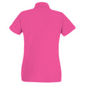 Dunkles Pink - Back - Fruit of the Loom - Poloshirt für Damen kurzärmlig