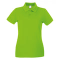 Limettengrün - Front - Fruit of the Loom - Poloshirt für Damen kurzärmlig