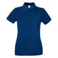 Marineblau - Front - Fruit of the Loom - Poloshirt für Damen kurzärmlig