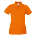 Kräftiges Orange - Front - Fruit of the Loom - Poloshirt für Damen kurzärmlig