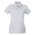 Grau meliert - Front - Fruit of the Loom - Poloshirt für Damen kurzärmlig