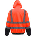 Hi Vis Orange-Admiral Blau - Back - Yoko Herren Hi Vis Reflektor Kapuzenpullover