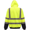 Hi Vis Gelb-Admiral Blau - Back - Yoko Herren Hi Vis Reflektor Kapuzenpullover