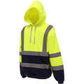 Hi Vis Gelb-Admiral Blau - Lifestyle - Yoko Herren Hi Vis Reflektor Kapuzenpullover