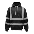 Schwarz - Front - Yoko Herren Hi Vis Reflektor Kapuzenpullover