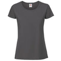 Bleigrau - Front - Fruit Of The Loom Damen Premium T-Shirt