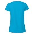 Azure Blau - Back - Fruit Of The Loom Damen Premium T-Shirt