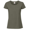 Tiefgrün - Front - Fruit Of The Loom Damen Premium T-Shirt