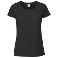 Tiefschwarz - Front - Fruit Of The Loom Damen Premium T-Shirt