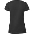 Tiefschwarz - Back - Fruit Of The Loom Damen Premium T-Shirt