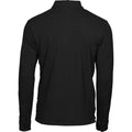 Schwarz - Back - Tee Jays Herren Stretch-Poloshirt, langärmlig