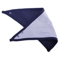 Weiß-Marineblau - Front - Babybugz Baby Bandana-Lätzchen (2 Stück-Packung)