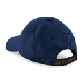 Marine blau - Back - Beechfield Unisex Wasserbeständig 6 Panel Baseball Kappe  (2 Stück-Packung)