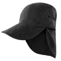 Schwarz - Front - Result Unisex Legionärskappe - Baseballkappe (2 Stück-Packung)