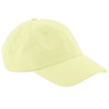 Pastell Gelb - Front - Beechfield Unisex 6 Panel Dad Kappe (2 Stück-Packung)