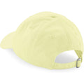 Pastell Gelb - Back - Beechfield Unisex 6 Panel Dad Kappe (2 Stück-Packung)