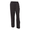 Schwarz - Front - Dennys Unisex Kochhose, schwarz, elastischer Bund (2 Stück-Packung)