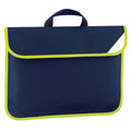 Marineblau - Front - Quadra Büchertasche mit Reflektor - 4 Liter (2 Stück-Packung)