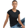 Schwarz - Back - Mantis Damen T-Shirt Rollärmel