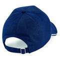 Navy-Weiß - Back - Beechfield Unisex Authentic 5 Panel Baseballkappe Für Erwachsene