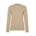 Sand - Front - B&C Damen Sweatshirt mit angesetztem Ärmeln