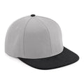 Grau-Schwarz - Front - Beechfield - Herren-Damen Unisex Baseball-Mütze, Zweifarbig