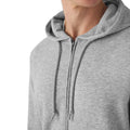 Grau meliert - Close up - B&C - Kapuzenpullover Baumwolle aus biologischem Anbau für Herren