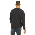 Dunkelgrau meliert - Back - Bella + Canvas - Fllece mit überschnittenen Schultern für Herren-Damen Unisex