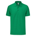 Grün meliert - Front - Fruit of the Loom - Poloshirt für Herren