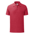 Heide Rot - Front - Fruit of the Loom - "Iconic" Poloshirt für Herren