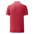 Heide Rot - Back - Fruit of the Loom - "Iconic" Poloshirt für Herren